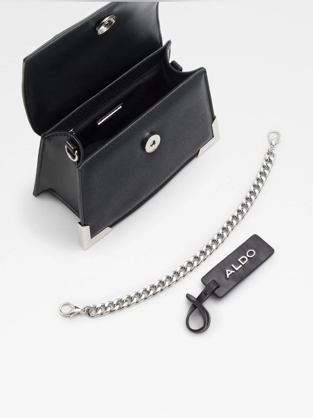 ALDO Pythonia Cross Body Bag With Silver Chain - Picture 8 of 9